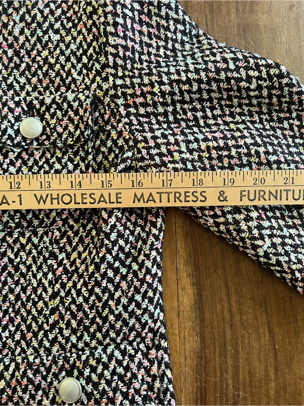 Neiman Marcus Boucle Tweed Jacket Black White M - Picture 5 of 12